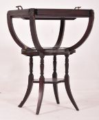 19TH CENTURY MAHOGANY THREE TIER SERVING TABLE