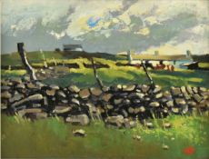 ROBERT DAWSON (1926-1997) - CESAREA - OIL ON BOARD PAINTING