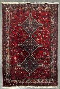19TH CENTURY KHAMSEH CONFEDERATION FLOOR CARPET RUG