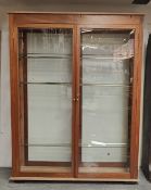 LARGE PINE & MAHOGANY HABERDASHERY SHOP DISPLAY CABINET