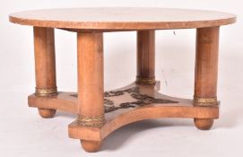 FRENCH EMPIRE INSPIRED ASH & ORMOLU CIRCULAR COFFEE TABLE