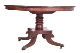 GEORGE III EARLY 19TH CENTURY MAHOGANY TILT TOP BREAKFAST TABLE