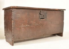 CHARLES II 17TH CENTURY ELM COFFER