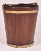 GEORGE III 18TH CENTURY MAHOGANY & BRASS BOUND PLATE BUCKET