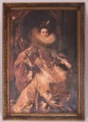 LARGE BAROQUE STYLE GILT PAINTED ON COMPOSITE PAINTING FRAME