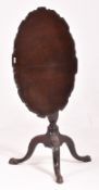 GEORGE III MAHOGANY PIE CRUST TILT TOP TEA TABLE
