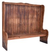 LARGE 20TH CENTURY PINE HALL SETTLE BENCH