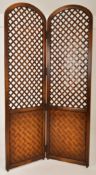 VINTAGE 20TH CENTURY AMBOYNA & PARQUETRY FOLDING SCREEN