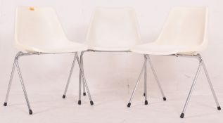 ROBIN DAY X HILLE FURNITURE - THREE MID CENTURY ACRYLIC & CHROME CHAIRS