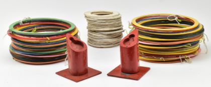 VINTAGE HAND MADE WOODEN HOOPLA RINGS