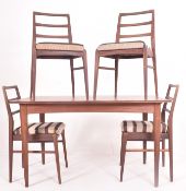 RICHARD HORNBY X FYNE LADYE - MID CENTURY 1960S TEAK EXTENDING DINING TABLE WITH CHAIRS