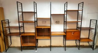 HEAL FOR STAPLES - LADDERAX - 1970S FIVE BAY BOOKCASE