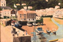 20TH CENTURY SIGNED OIL & ACRYLIC ON CANVAS PAINTING
