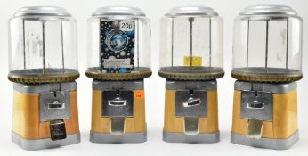 BEAVER - FOUR VINTAGE 20P SWEET VENDING MACHINES DISPENSERS