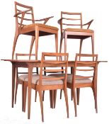 A. H. MCINTOSH OF KIRKCALDY - MID CENTURY TEAK EXTENDING DINING TABLE WITH CHAIRS