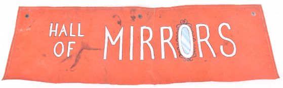VINTAGE HALL OF MIRRORS HAND PAINTED CANVAS SIGN