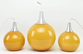 BELIEVED GUZZINI GLASS & CHROME CEILING LIGHT SHADES