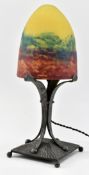20TH CENTURY FRENCH PATE DE VERRE LAMP
