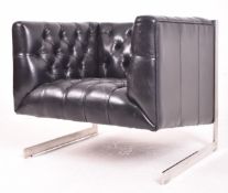 SUNPAN - MODERNIST LEATHER AND CHROME ARMCHAIR