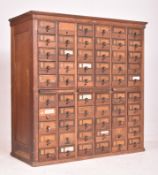 EARLY 20TH CENTURY INDUSTRIAL OAK INDEX FILING CABINET