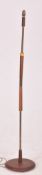 DANISH MID CENTURY TEAK & BRASS STANDARD LAMP