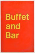 VINTAGE FUNFAIR / FESTIVAL ACRYLIC BUFFET AND BAR SIGN