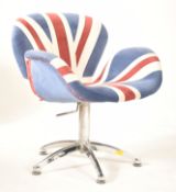 AFTER ARNE JACOBSEN - CONTEMPORARY UNION JACK SWIVEL CHAIR