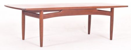 DANISH MID CENTURY TEAK LONG JOHN OCCASIONAL LOW COFFEE TABLE