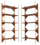 PAIR OF CONTEMPORARY HOLLYWOOD REGENCY BOOKCASES