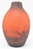 MULLER FRES - GALLE STYLE ORANGE GLASS VASE