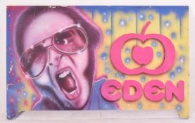 VINTAGE 00S NIGHTCLUB DISCO ACRYLIC SIGN FEATURING ELVIS