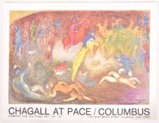 AFTER MARC CHAGALL - ABDUCTION OF CHLOE - VINTAGE 1977 EXHIBITION POSTER