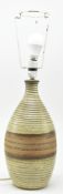 MARK PARISH FOR KP POTTERY - VINTAGE 1970S STONEWARE LAMP BASE