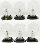 SET OF SIX ART DECO STYLE WALL LIGHT SCONCES