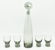PER LUTKEN FOR HOLMEGAARD - VINTAGE MID CENTURY DECANTER & GLASSES