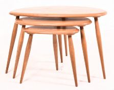 ERCOL - MODEL 354 - MID CENTURY PEBBLE NEST OF TABLES