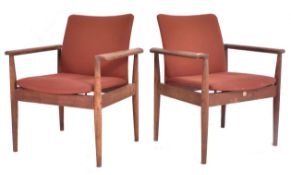 FINN JUHL FOR FRANCE & SON - PAIR OF ARMCHAIRS