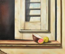 CONTEMPORARY SURREALIST STYLE OIL ON CANVAS STILL LIFE