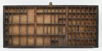 20TH CENTURY PRINTER'S DRAWER ADAPTED FOR HANGING