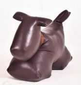 VINTAGE 20TH CENTURY LEATHER SCOTTIE DOG DOOR STOP