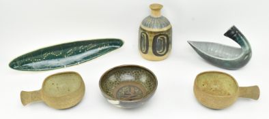COLLCETION OF SIX PIECES OF VINTAGE MID CENTURY STUDIO POTTERY