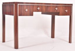 FRENCH ART DECO MACASSAR VENEER & CHROME WRITING DESK