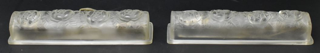 PAIR OF MID CENTURY FRENCH GLASS WALL SCONCES