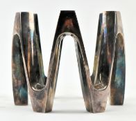 DANSK DESIGN - MID CENTURY SILVER PLATED CANDLESTICK HOLDER