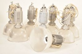 ZUMTOBEL LIGHTING - EIGHT 20TH CENTURY INDUSTRIAL LIGHTS