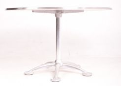 JORGE PENSI - KNOLL - CONTEMPORARY STAINLESS STEEL BISTRO TABLE