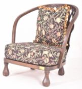 ARTS & CRAFTS EARLY 20TH CENTURY OAK LOW NURSING CHAIR