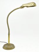 1980S ART DECO INFLUENCED BRASS GOOSENECK LAMP ART DECO INFLUENCED ARTICULATED BRASS LAMP