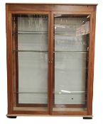 LARGE PINE & MAHOGANY HABERDASHERY SHOP DISPLAY CABINET
