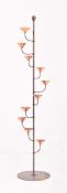 VINTAGE MID CENTURY COPPER & METAL FLOOR CANDELABRA
